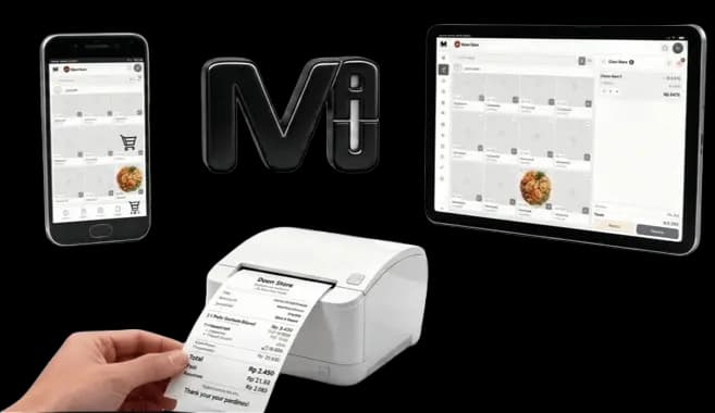 Maiuno POS — HP, tablet, dan printer struk